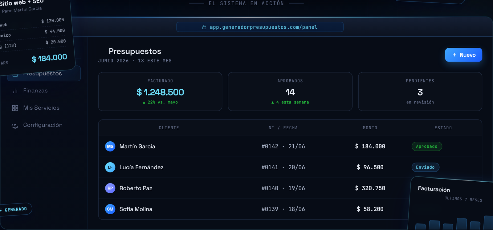 Gerador de Orçamentos — sistema SaaS